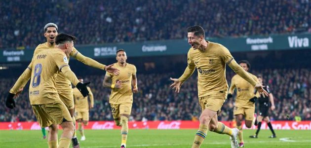 50 نقطة و+8.. برشلونة يعبر بيتيس وينطلق بالسرعة القصوى نحو لقب الدوري