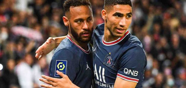 باريس سان جيرمان يعلن غياب حكيمي ونيمار عن مواجهة نانت